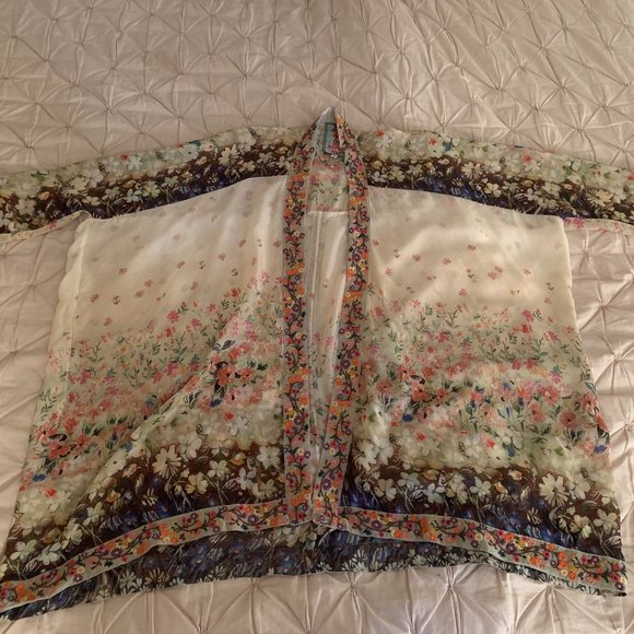 Johnny Was Silk short Kimono shirt! Never worn!